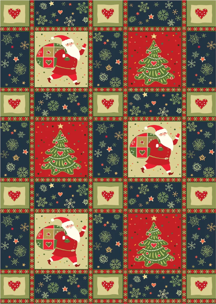 Dixie Belle Yuletide Quilt hartie orez decoupage A3 coala craciun