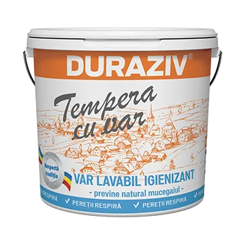 Duraziv Tempera cu Var vopsea albă interior mată