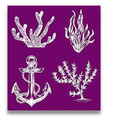 Dixie Belle Belles and Whistles Nautical stencil matase 3 buc