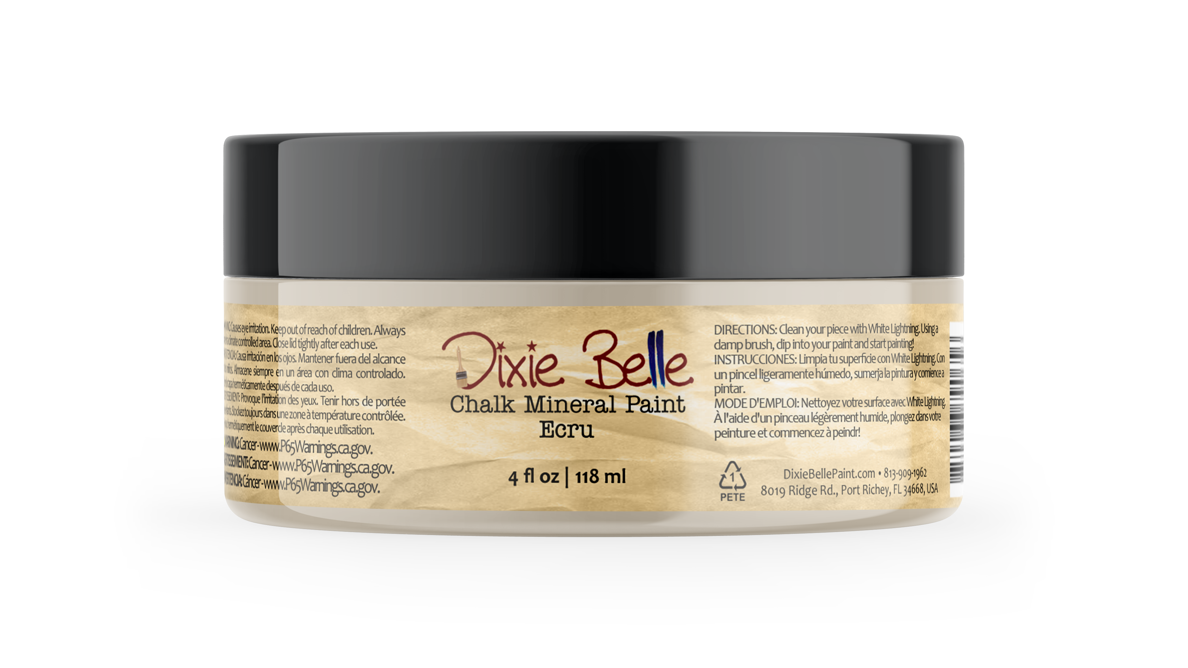 Dixie Belle Chalk Mineral Paint Ecru vopsea bej 236 ml