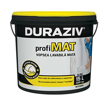 Duraziv ProfiMat vopsea lavabila alba mata interior