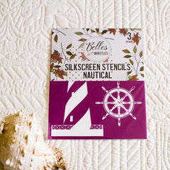 Dixie Belle Belles and Whistles Nautical stencil matase 3 buc