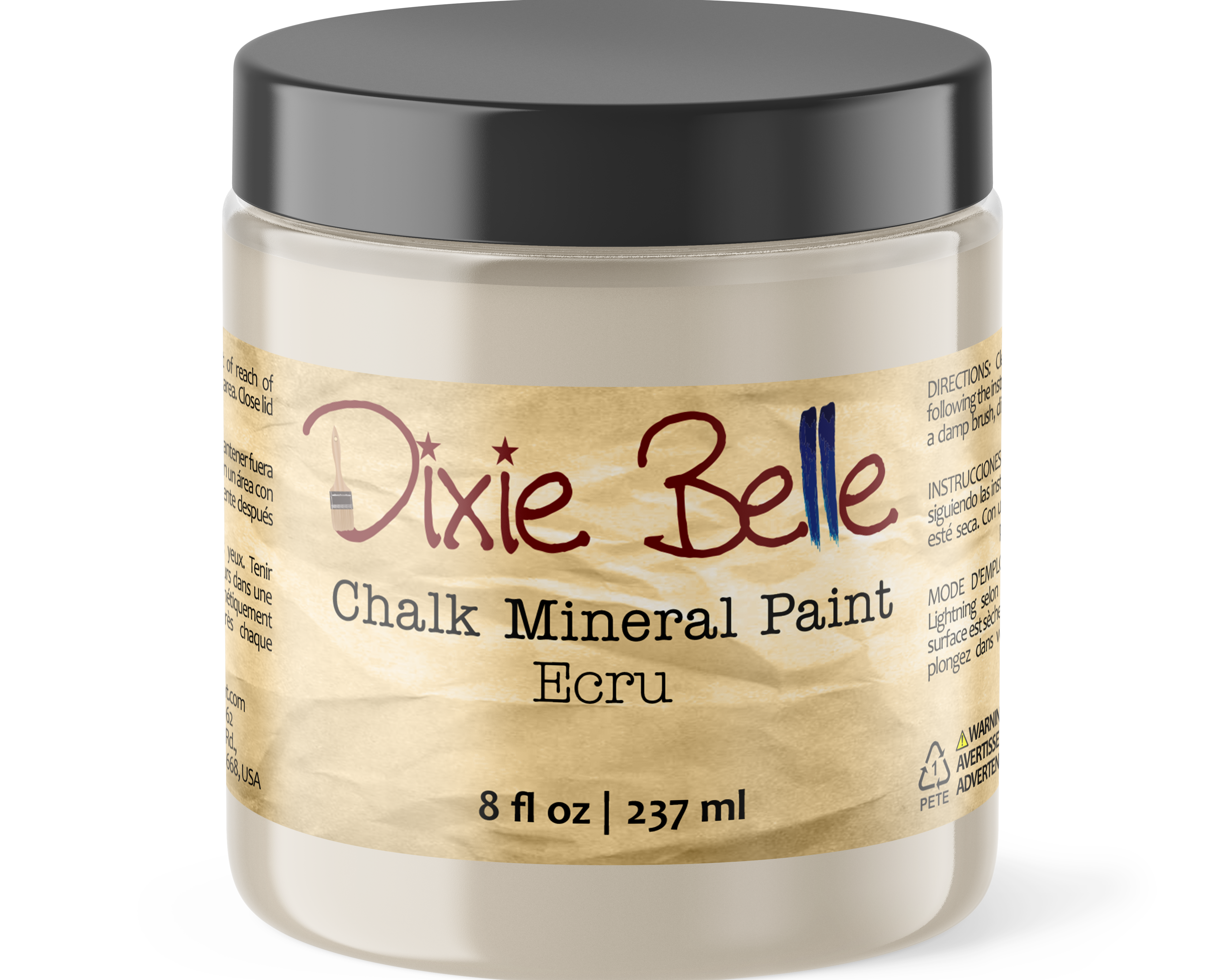 Dixie Belle Chalk Mineral Paint Ecru vopsea bej 236 ml