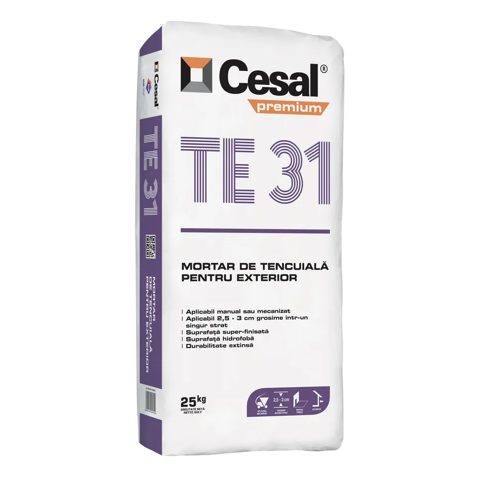 Cesal TE 31 tencuială ciment nisip rezistentă la fisuri 25 kg