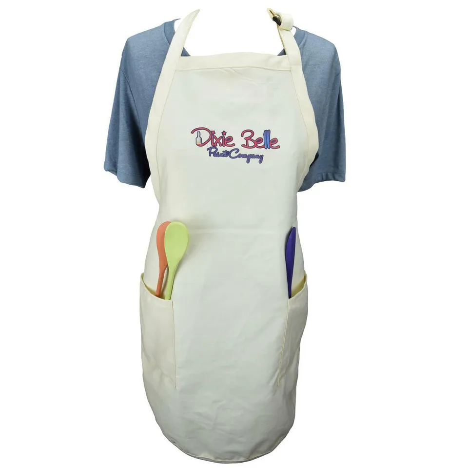 Dixie Belle sort pictura bumbac alb 2 buzunare