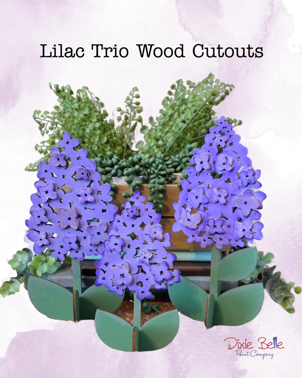 Dixie Belle Lilac Trio decor lemn 3 buc liliac
