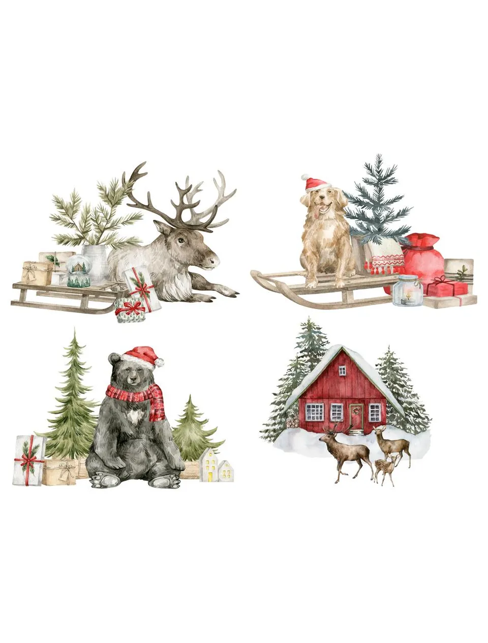 Dixie Belle Frosty Forest hârtie decoupage A4 iarna