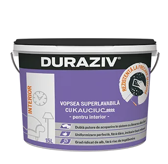 Duraziv cu Kauciuc vopsea superlavabila alba interior