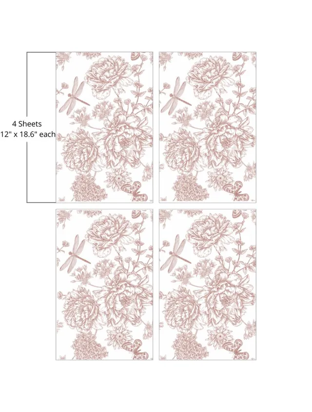Dixie Belle Dragonfly Blooms transfer decorativ 4 coli floral