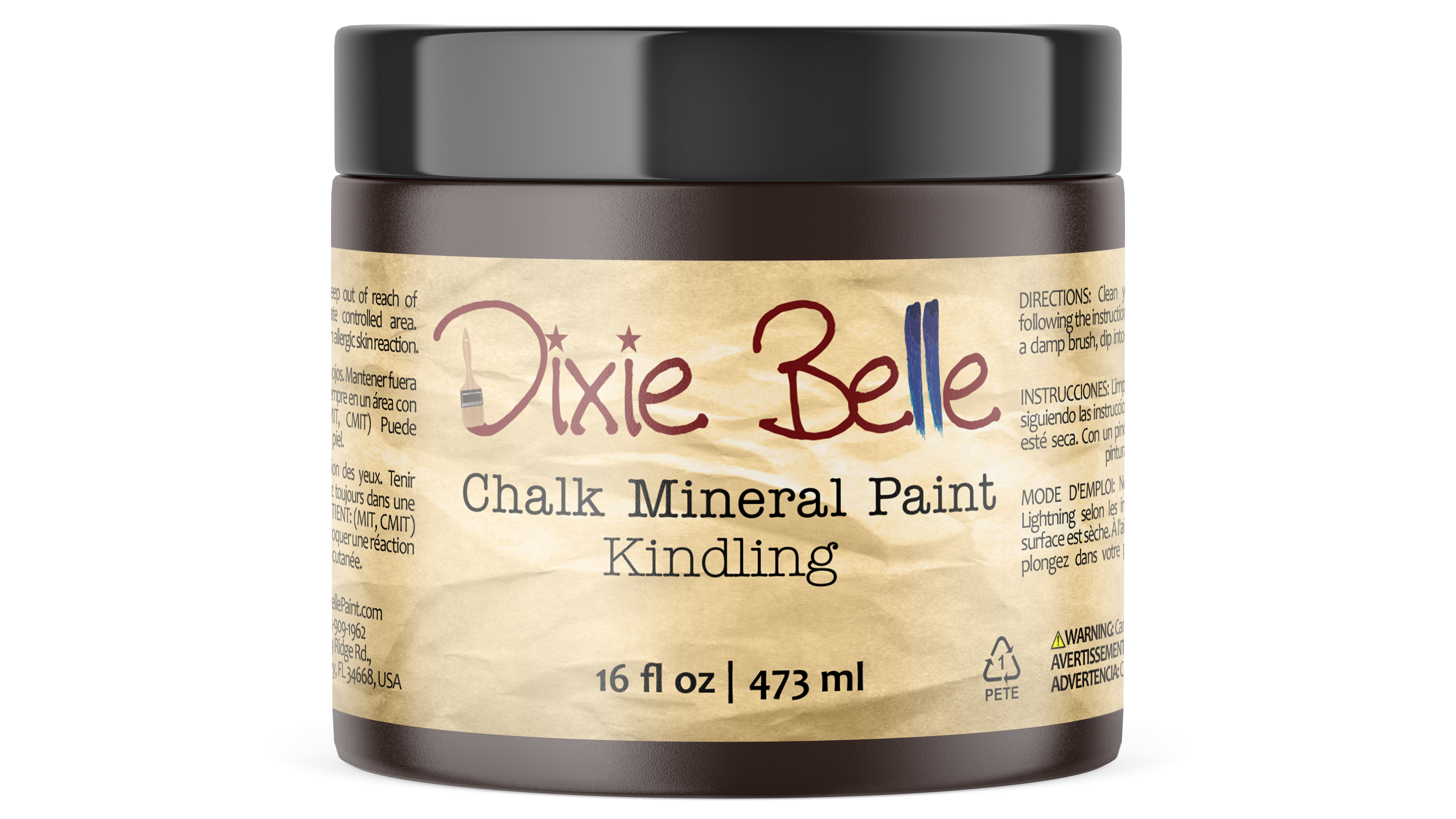Dixie Belle Kindling vopsea cretă maro închis cald