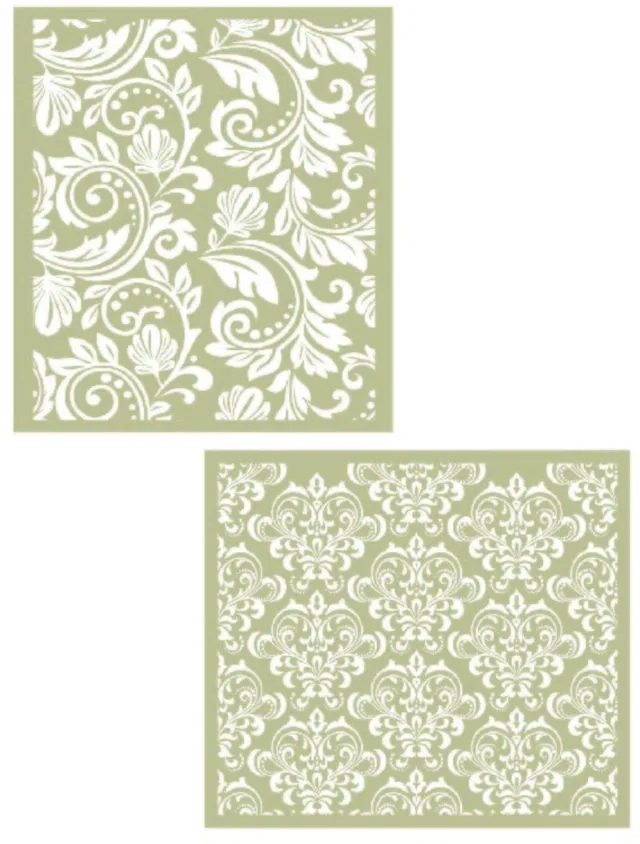Dixie Belle Filigree stencil serigrafie 2 coli 23x20 cm