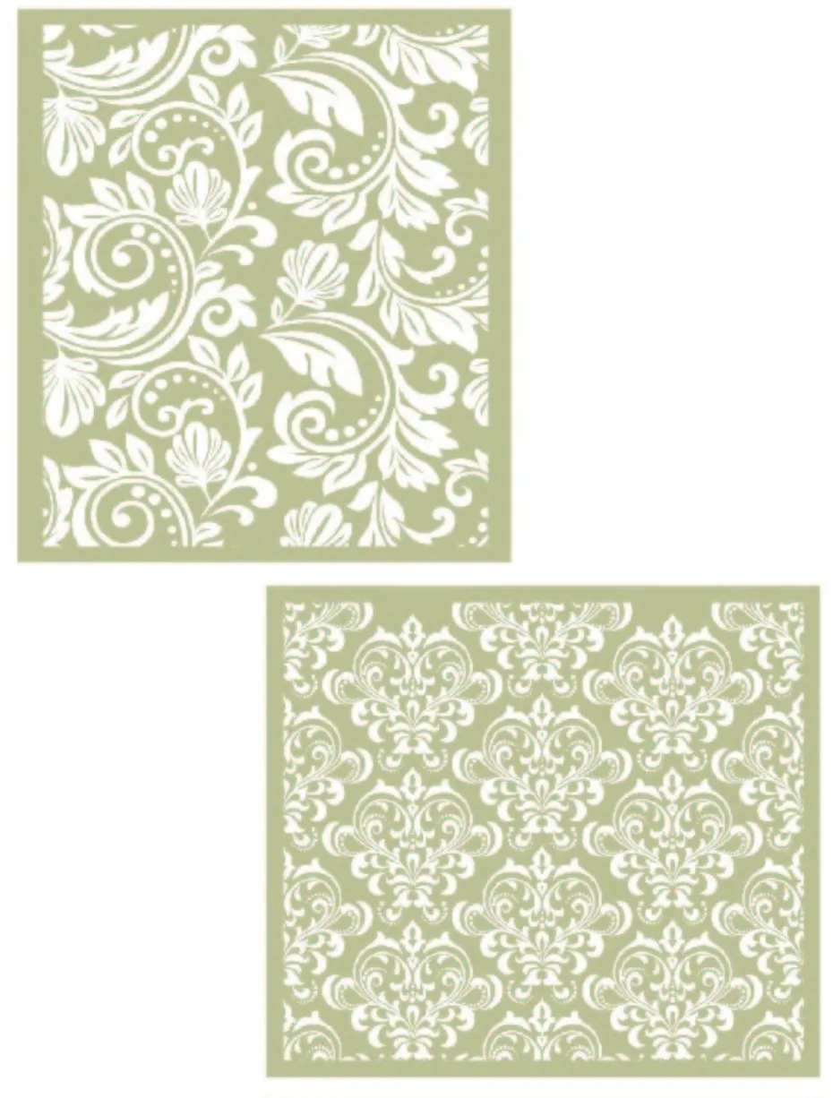 Dixie Belle Filigree stencil serigrafie 2 coli 23x20 cm