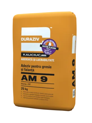 DURAZIV AM 9 adeziv gresie si faianta 25 kg interior C1T