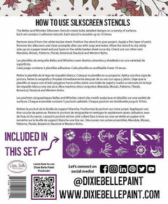 Dixie Belle Belles and Whistles Nautical stencil matase 3 buc