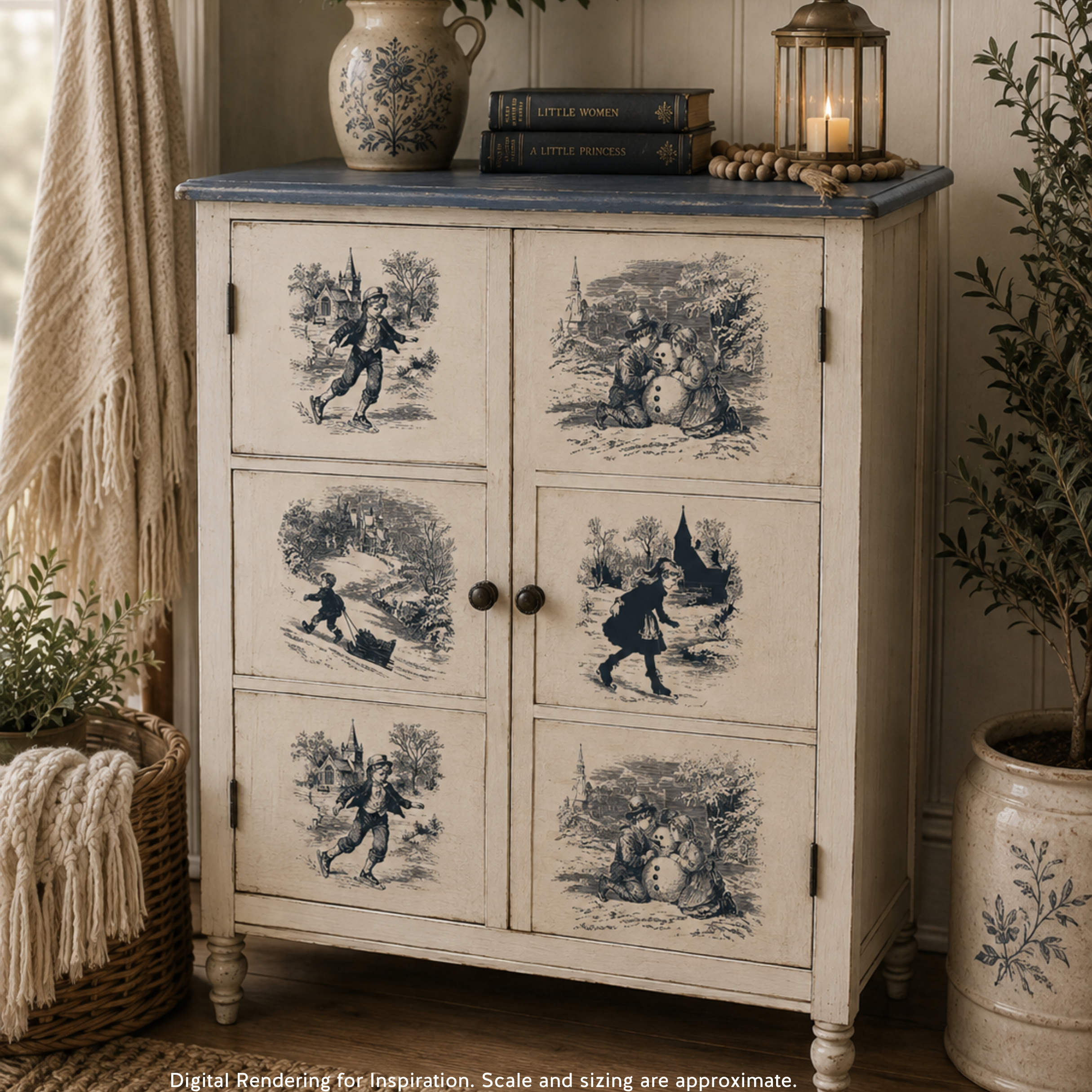 Dixie Belle Snow Day Stories hartie orez A3 decor iarna