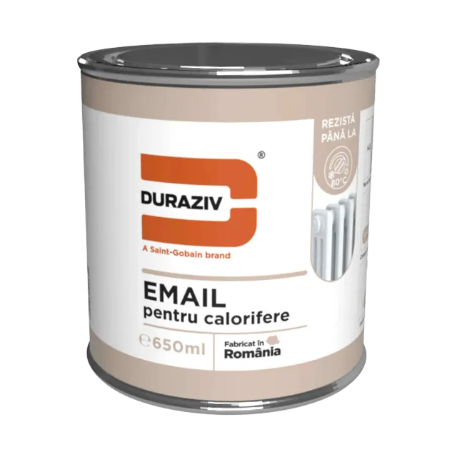 DURAZIV Email acrilic calorifere alb satinat 80 grade