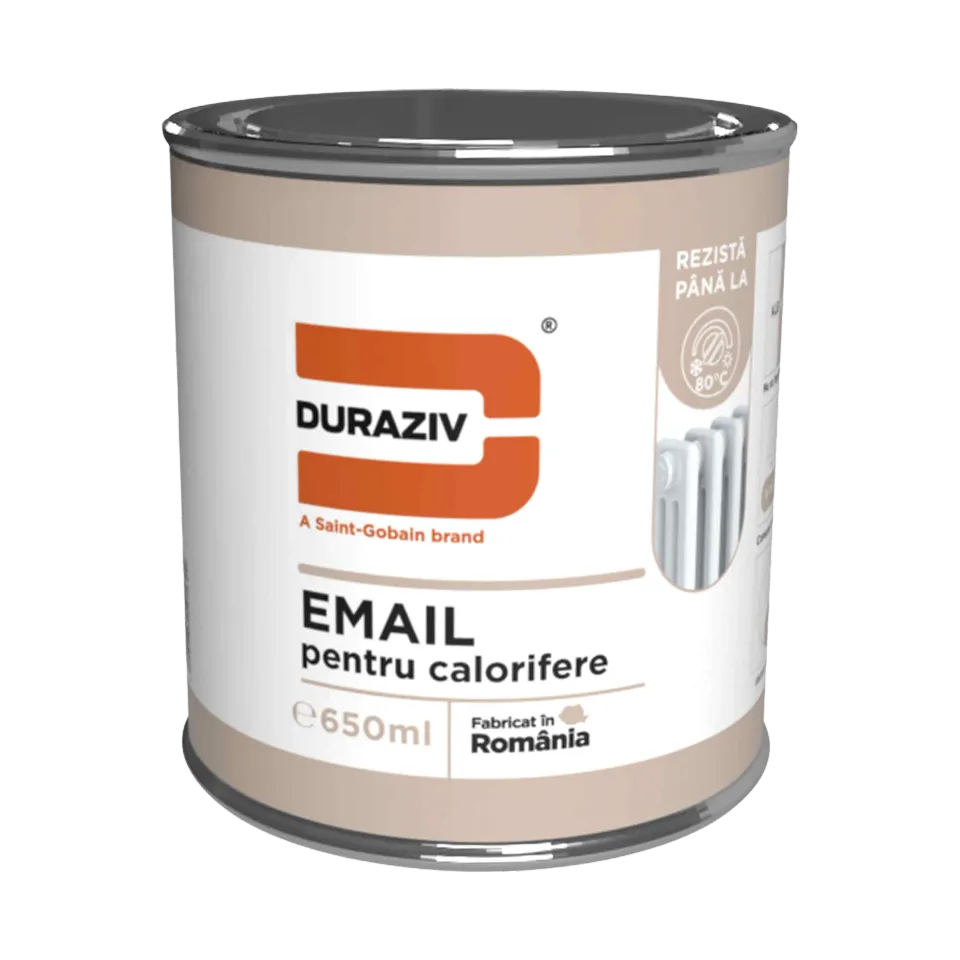 DURAZIV Email acrilic calorifere alb satinat 80 grade