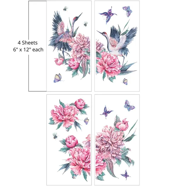 Dixie Belle Versailles Garden transfer decor mobilier 6x12 4 coli