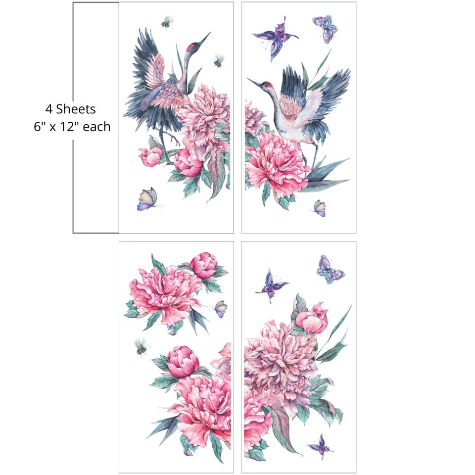Dixie Belle Versailles Garden transfer decor mobilier 6x12 4 coli