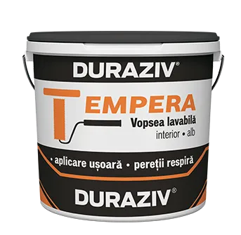 Duraziv Tempera vopsea lavabila alba interior clasa 4