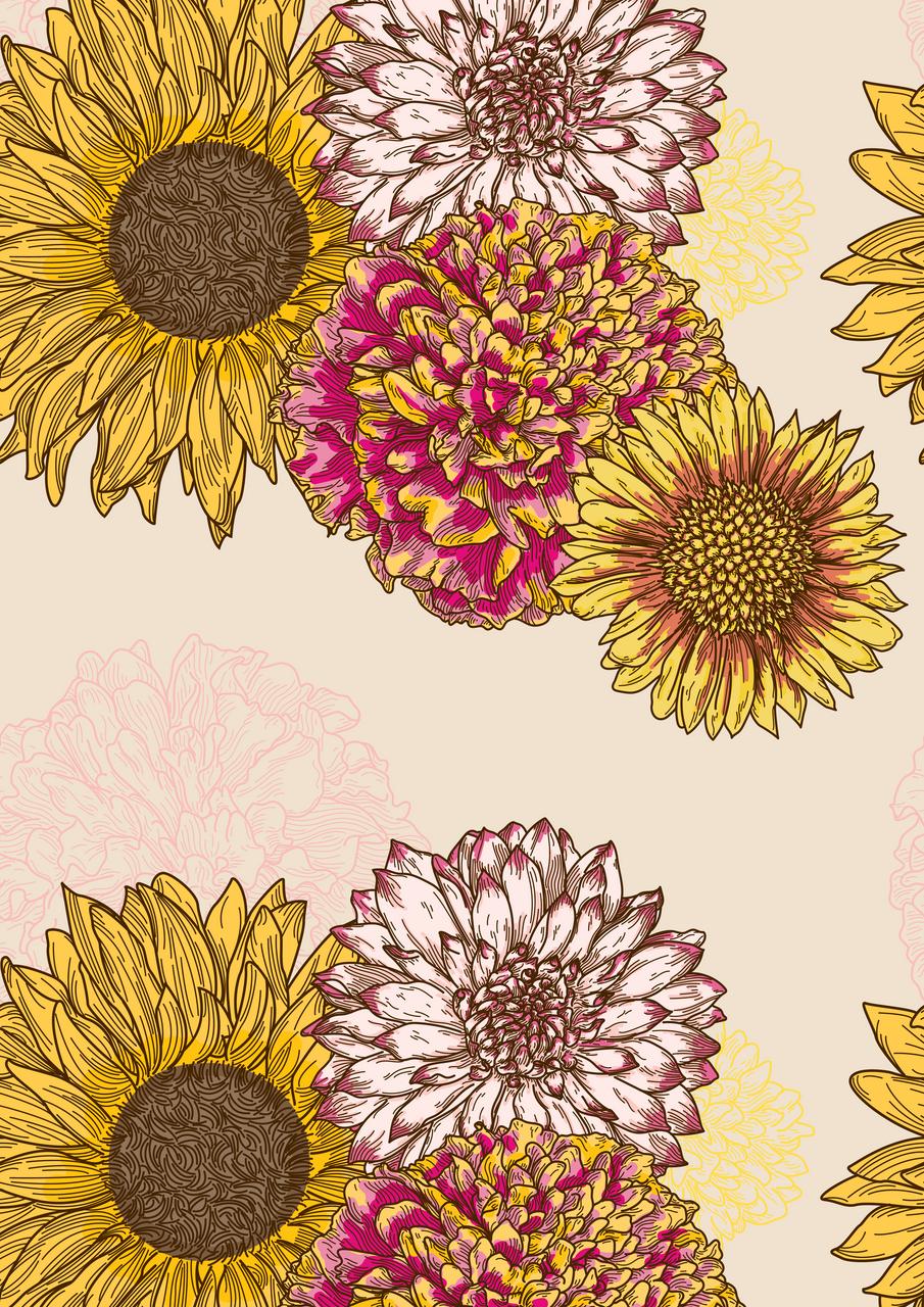 Dixie Belle Autumn Florals hârtie orez decoupage A3 3 coli dovleac