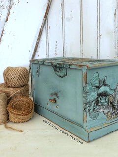 Dixie Belle Blue Yellow Floral hârtie orez 3 coli