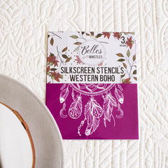 Dixie Belle Belles and Whistles Western Boho stencil 3 buc reutilizabil