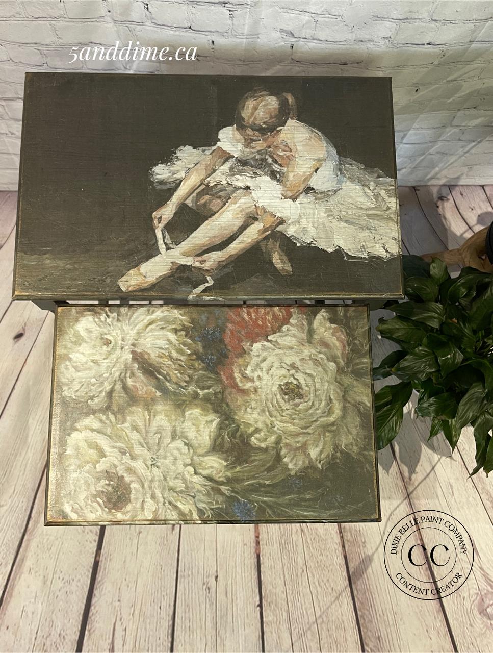 Dixie Belle Belles and Whistles Floral Ballerina hârtie A1