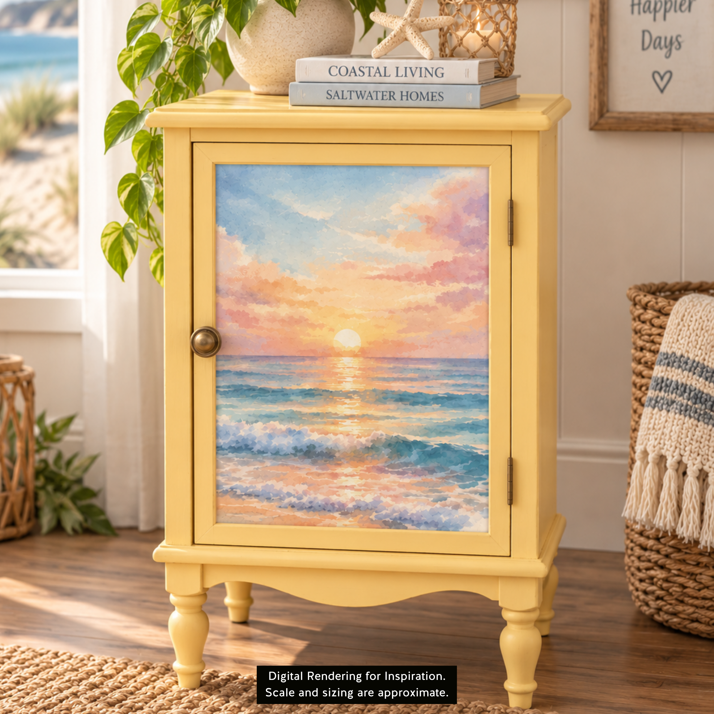 Dixie Belle Seaside Sunset hartie decoupage A3 1 coala