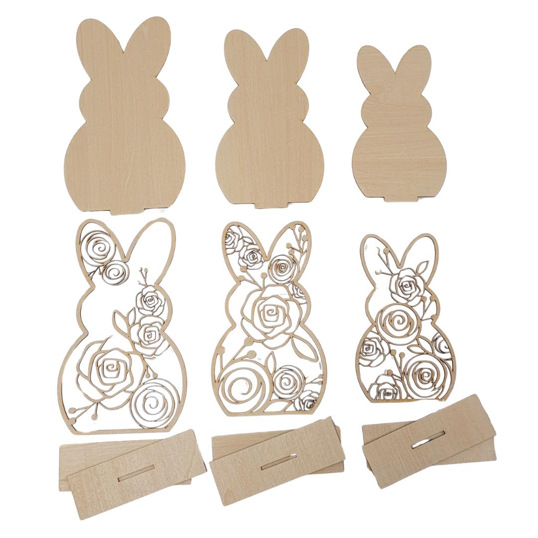 Dixie Belle Bonnie Bunny decor lemn 3 piese