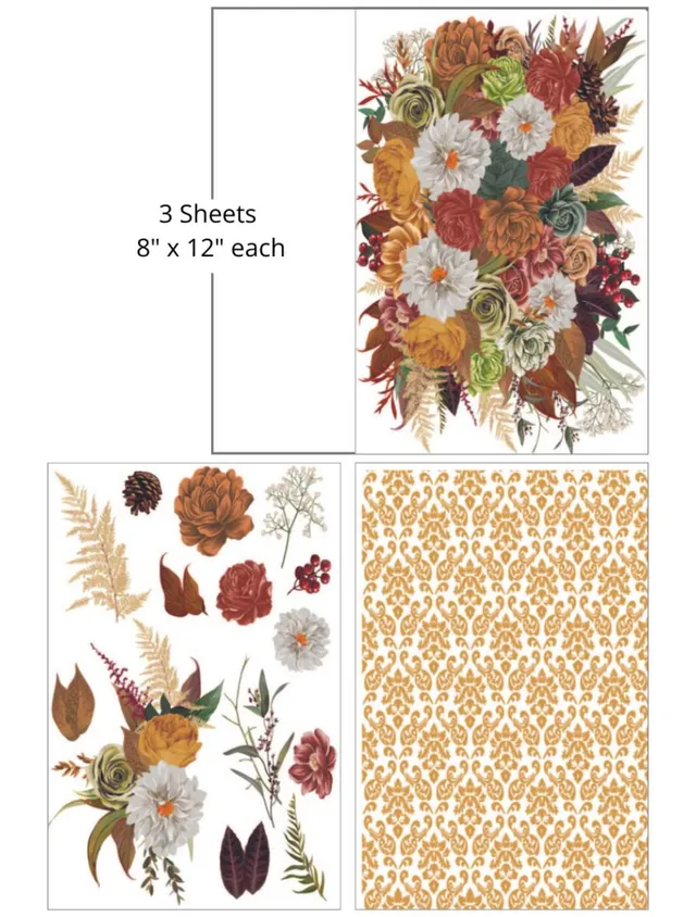 Dixie Belle Earthy Bouquet transfer decorativ 3 coli
