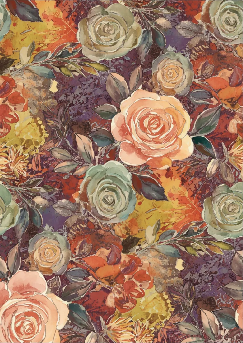Dixie Belle Autumn Garden hartie orez A3 coala florala