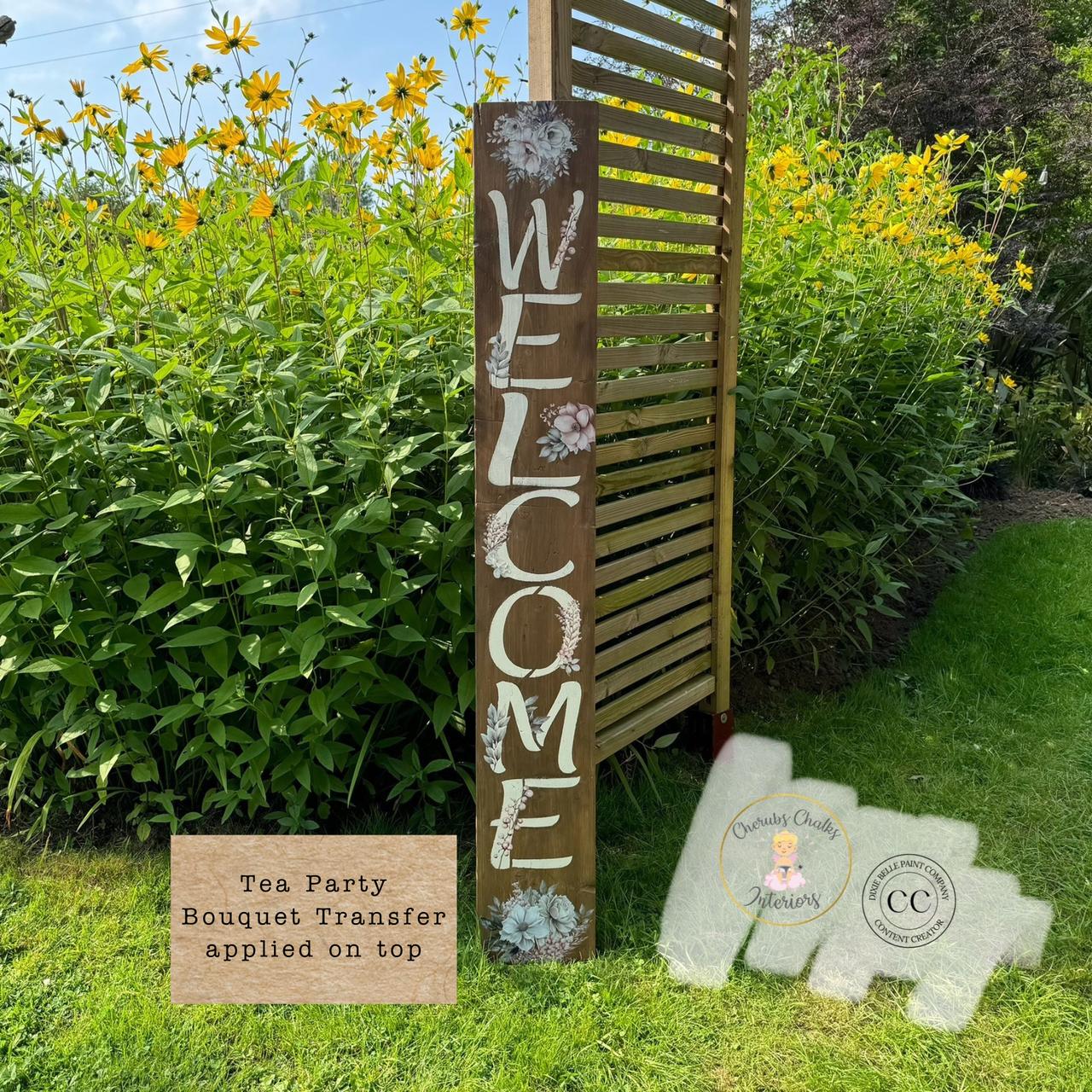 Dixie Belle Welcome sablon mylar litere 6,5 inch