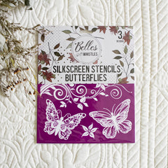 Dixie Belle Butterflies șablon serigrafie 20x23cm 3 buc