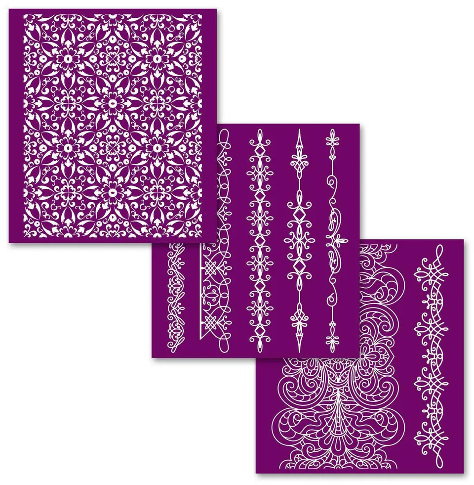 Dixie Belle Belles sablon matase Delicate Lace 20x23 cm 3 buc dantela