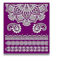 Dixie Belle Mandala sablon serigrafie 3 buc 20x23 cm