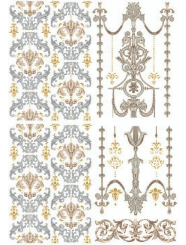 Dixie Belle Belles and Whistles Gilded Damask transfer decorativ
