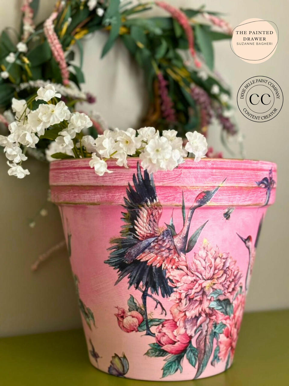 Dixie Belle Versailles Garden transfer decor mobilier 6x12 4 coli