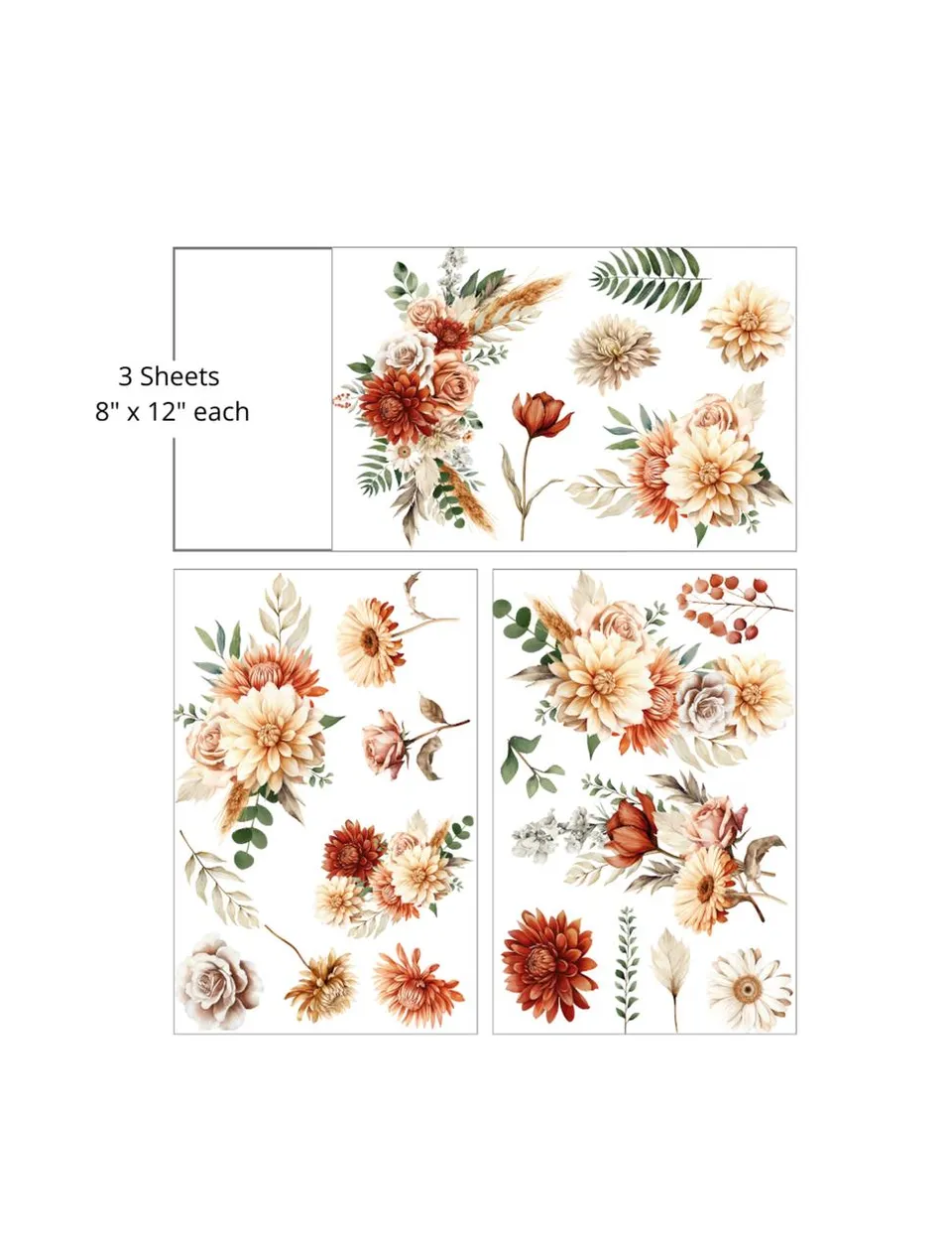 Dixie Belle Belles and Whistles Autumn Morning transfer mobilă 3 coli