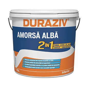 Duraziv Amorsă Albă 2 în 1 grund vopsea interior