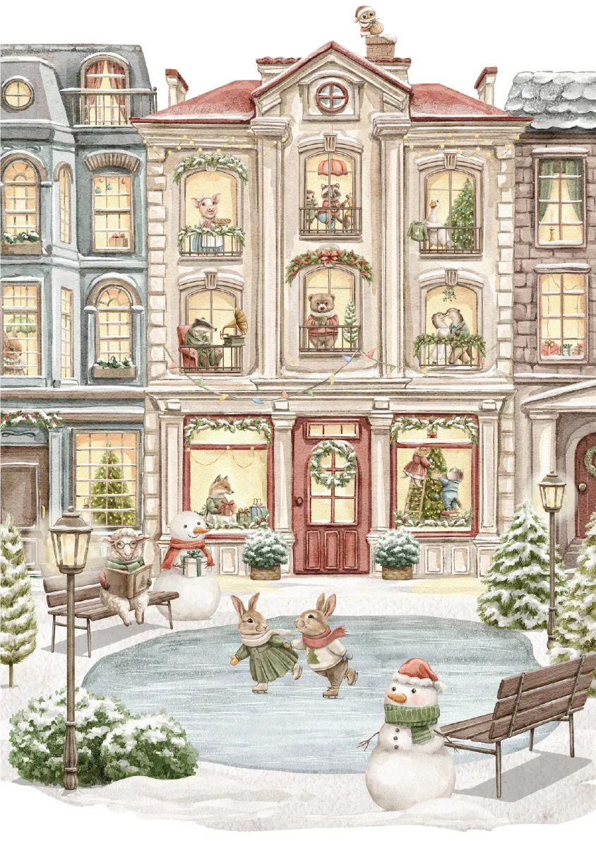 Dixie Belle Christmas on Main Street hartie decoupage A3 1 coala craciun