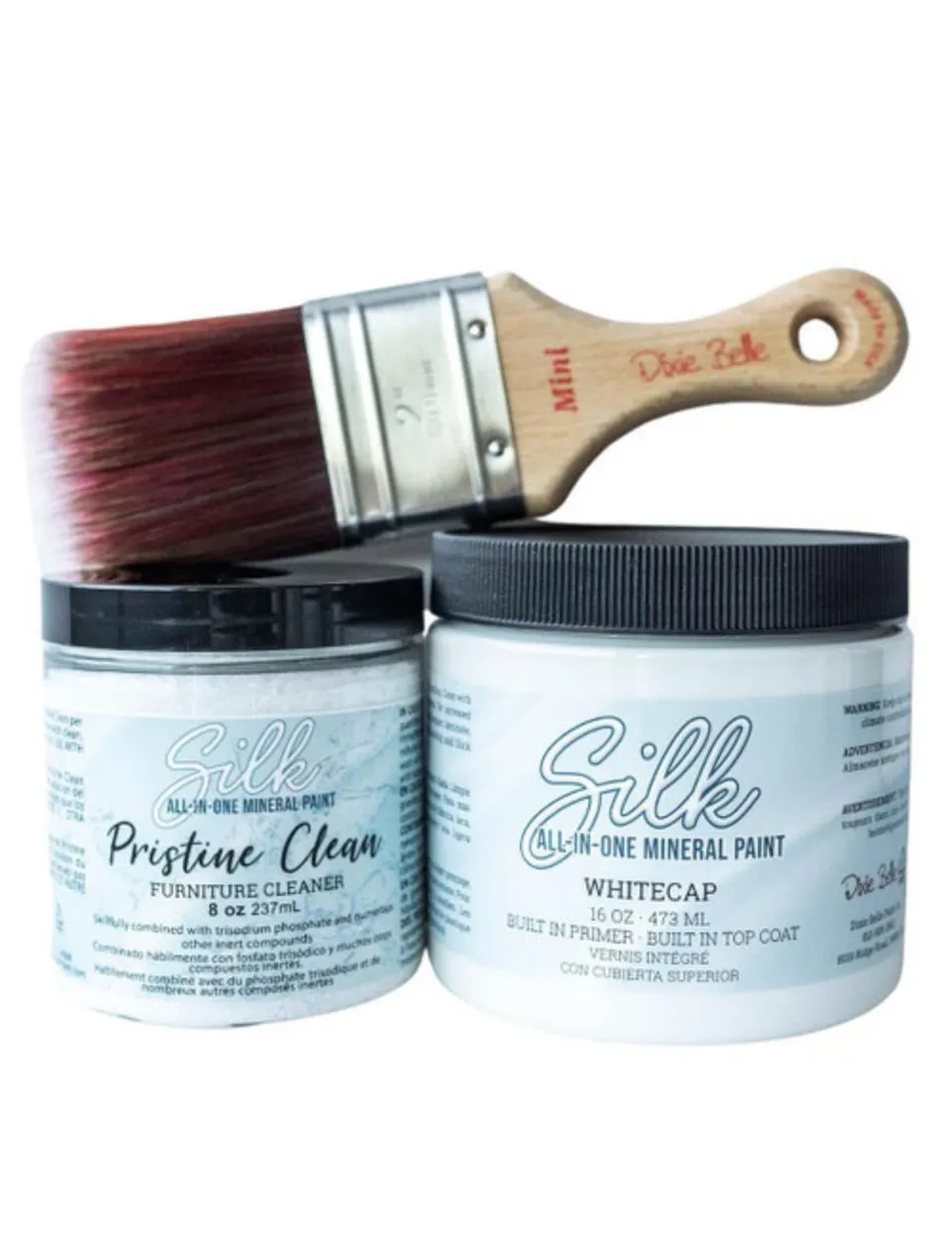 Dixie Belle Silk All-In-One Starter Kit vopsea mobila 473 ml cu grund