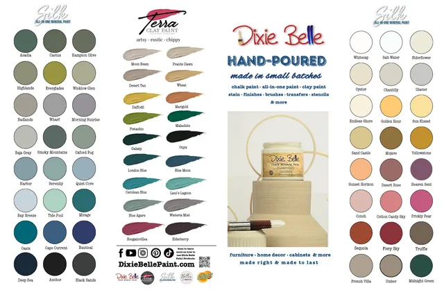 Dixie Belle Color Card brosura nuantier 13 pagini ghid