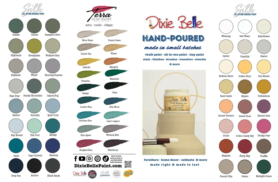 Dixie Belle Color Card brosura nuantier 13 pagini ghid