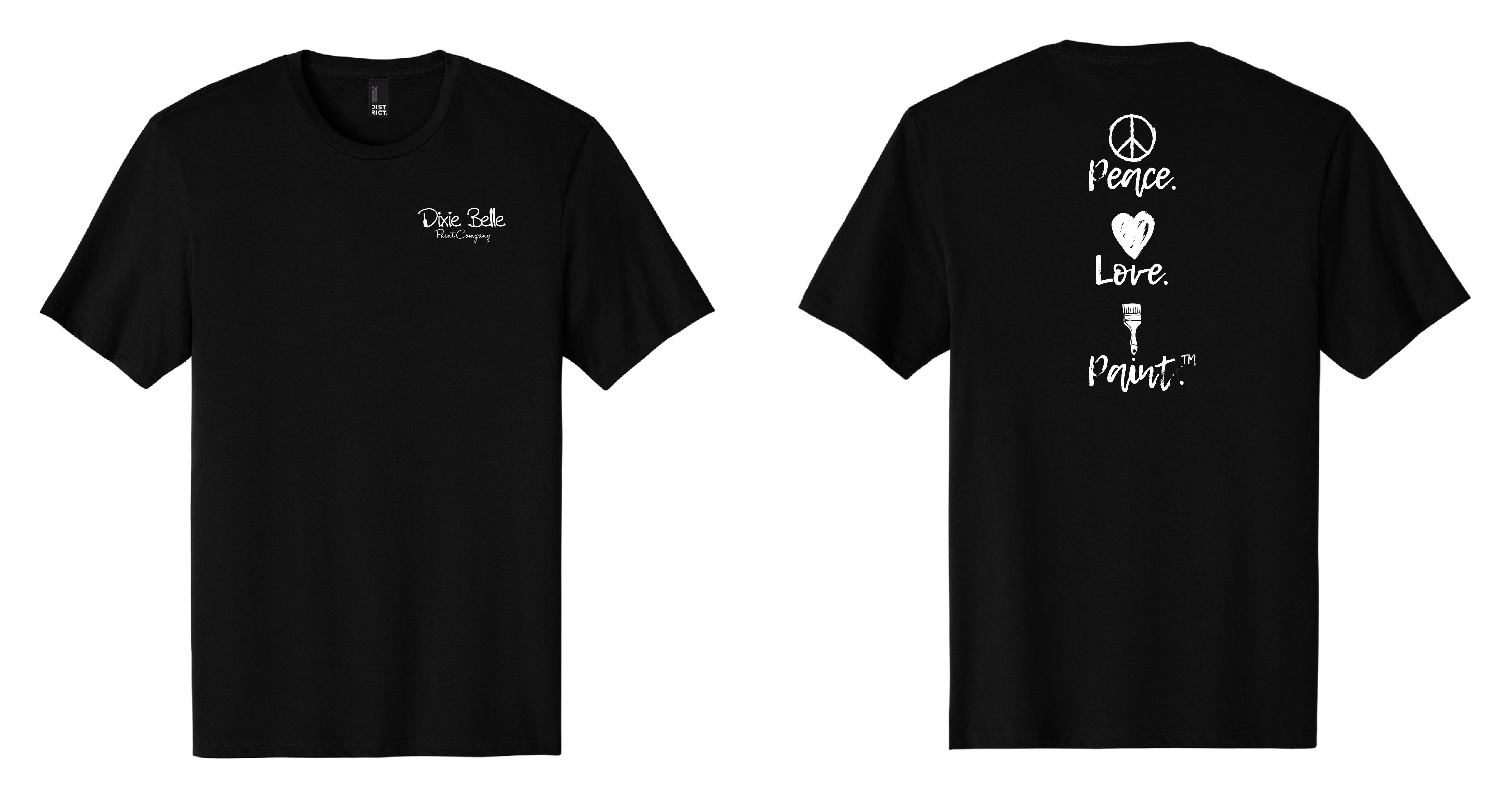 Dixie Belle tricou DBP logo Peace Love Paint bumbac unisex