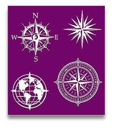 Dixie Belle Belles and Whistles Nautical stencil matase 3 buc