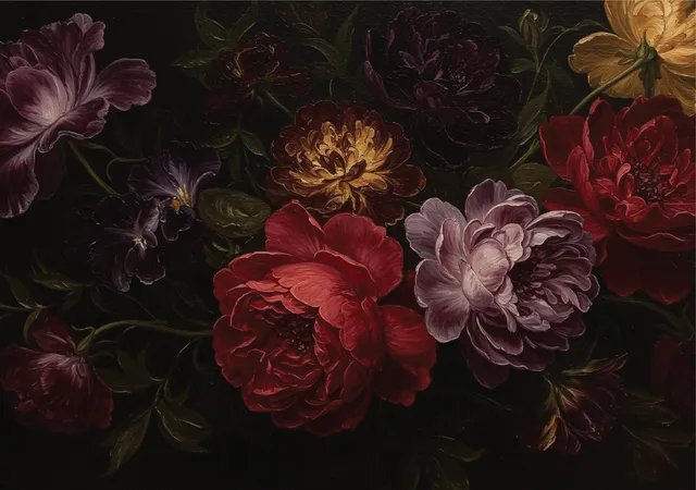 Dixie Belle Painter's Peonies hartie orez A2 flori