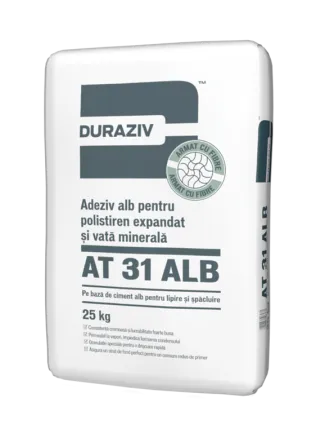 Duraziv AT 31 Alb adeziv polistiren vată sac 25 kg
