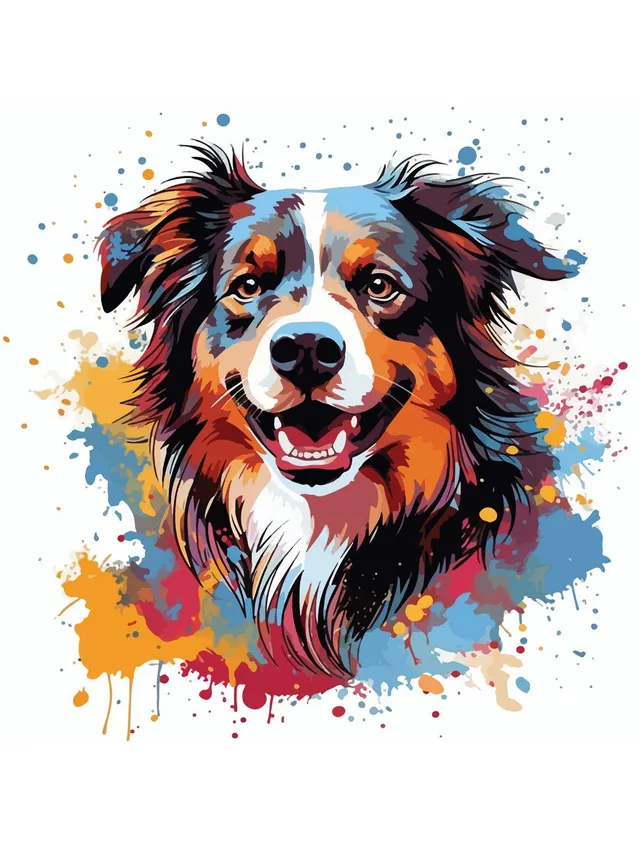 Dixie Belle Mollie the Collie hartie orez decoupage 30x30 cm