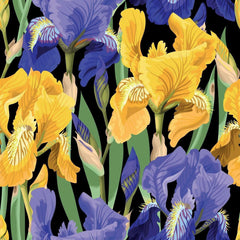 Dixie Belle Floral on Black hartie orez 3 coli flori